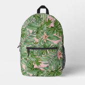 Sac À Dos Imprimé Jolie Filles Tropicales Roses Bleues (Recto)