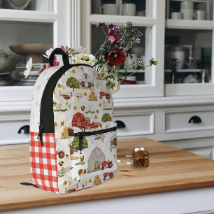 Sac À Dos Imprimé Jolie Vie à la Ferme Monogramme
