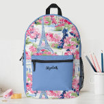 Sac À Dos Imprimé Jolies filles Eiffel Tour Floral School<br><div class="desc">Un sac à dos d'école de filles à thème Paris France,  élégant et chic. Si amusant pour retourner à l'école.</div>