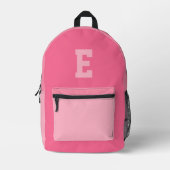 Sac À Dos Imprimé Jolies filles Joli Monogramme rose (Recto)
