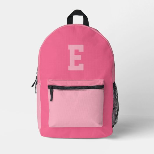 Sac À Dos Imprimé Jolies filles Joli Monogramme rose (Recto)