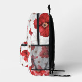 Sac À Dos Imprimé Jolies Fleurs Blanches Rouges (Droite)