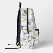 Sac À Dos Imprimé Jolies Fleurs Violettes (Gauche)