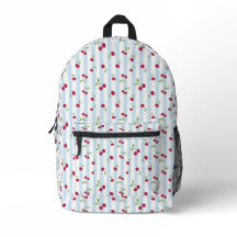 Jolis Cerises Bandes Bleues Rétro Rentree Scolaire