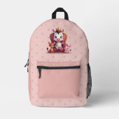 Sac À Dos Imprimé Jolis cœurs roses pastel (Recto)