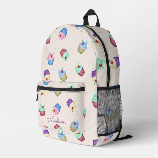 Sac À Dos Imprimé Jolis Cupcakes Colorés (Coin arrière droit)