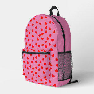 Sac À Dos Imprimé Jouer Coeurs rouges Joyeux rose