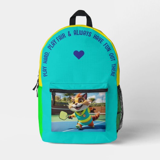 Sac À Dos Imprimé Jouer Dur, Jouer Fair... (Recto)