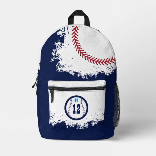 Sac À Dos Imprimé Joueur de l'équipe de baseball Jersey Numéro Marin (Recto)