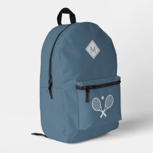 Sac À Dos Imprimé Joueur de tennis Monogramme moderne minimaliste