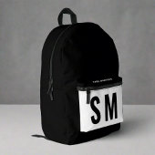 Sac À Dos Imprimé Joueur moderne noir & blanc Sports Garçon Monogram
