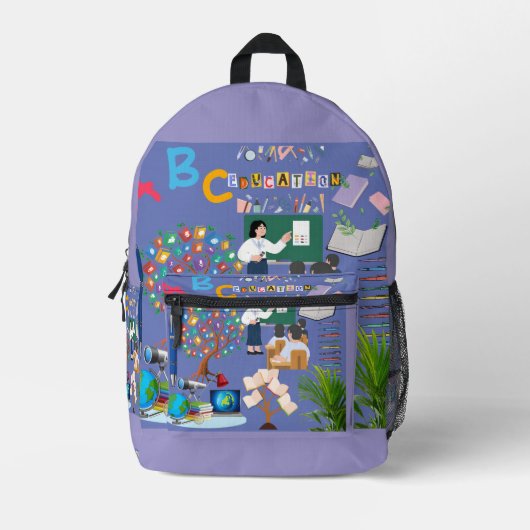 Sac À Dos Imprimé Jours d'école Boho (Recto)