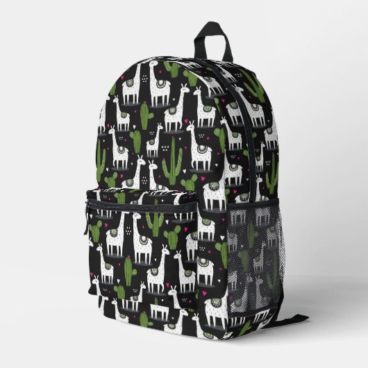 Sac À Dos Imprimé Joyeux Motif Llama (Coin arrière droit)