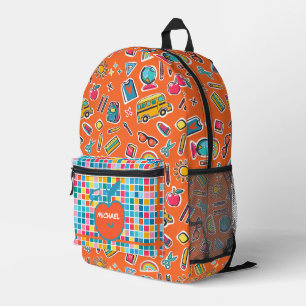 Sac À Dos Imprimé Joyeux premier jour d'école Monogramme personnalis