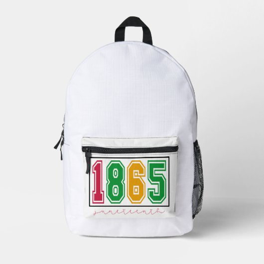 Sac À Dos Imprimé Juneteenth - Cartable d'histoire des Noirs (Recto)