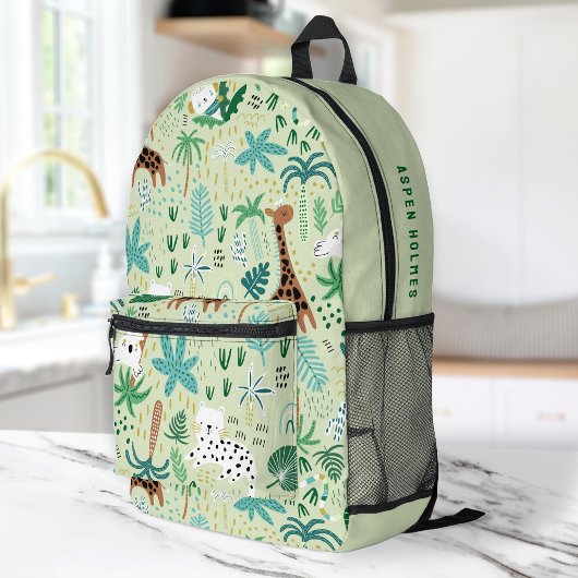 Sac À Dos Imprimé Jungle Motif Animaux mignons Tropical Print Kids