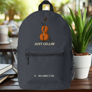 Sac À Dos Imprimé Juste Cellin Cellist Musicien Gag nouveauté