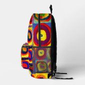 Sac À Dos Imprimé Kandinsky Farbstudie Quadrates Cercles Art (Droite)