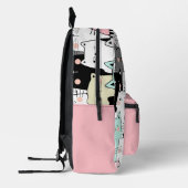 Sac À Dos Imprimé Kawaii Cats Pattern Monogram Name (Gauche)