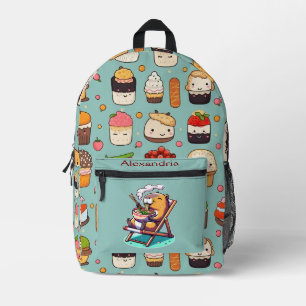 Sac À Dos Imprimé Kawaii Cute Custom Ramen Cat