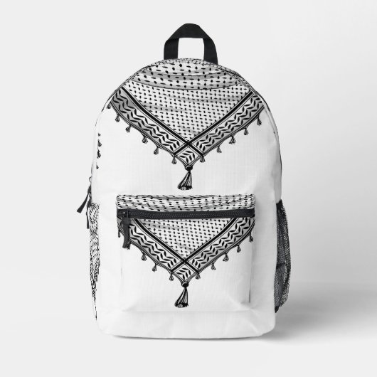 Sac À Dos Imprimé Keffiyeh Écharpe palestinienne tissu traditionnel (Recto)