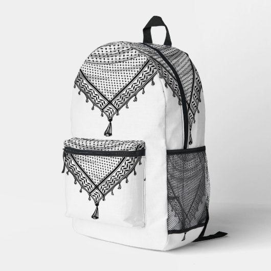 Sac À Dos Imprimé Keffiyeh Écharpe palestinienne tissu traditionnel (Coin arrière droit)