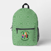 Sac À Dos Imprimé Kenyan Irish USA Flags Shamrock personnalisé (Recto)