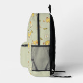 Sac À Dos Imprimé Kits mignons et drôles sur vert clair (Droite)