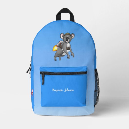 Sac À Dos Imprimé Koala Fusée (Recto)