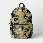 Sac À Dos Imprimé La Dame Mucha aux fleurs (Recto)