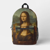 Sac À Dos Imprimé La Joconde de Léonard de Vinci, Art de la Renaissa (Recto)