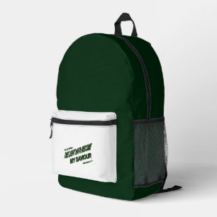 Sac À Dos Imprimé La Lumière Est Devenue Mon Sauveur - Vert