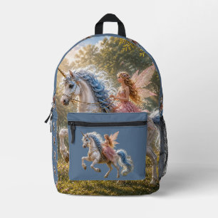 Sac À Dos Imprimé La Promenade Enchantée de la Fée sur Licorne