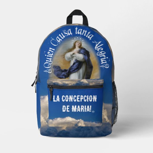 Sac À Dos Imprimé La Purísima en Nicaragua - Virgen María Inmaculada (Recto)