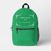 Sac À Dos Imprimé la règle 73 de Gibbs (Recto)