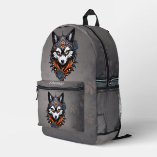 Sac À Dos Imprimé La tête de loup majestueuse, finie en profondeur,
