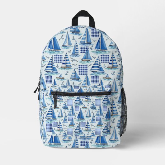 Sac À Dos Imprimé La vie côtière Océans bleus (Recto)