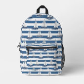 Sac À Dos Imprimé La vie côtière Océans bleus (Recto)