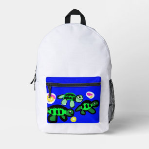 Sac À Dos Imprimé La vie des tortues marines