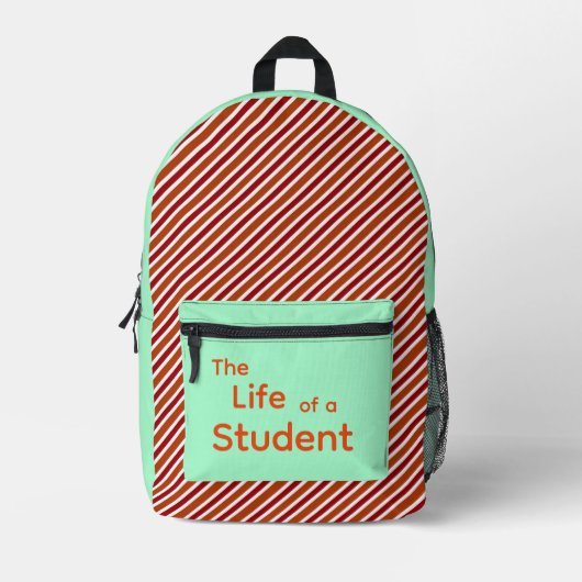 Sac À Dos Imprimé La vie d'un étudiant (Recto)