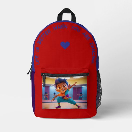 Sac À Dos Imprimé La Vie Est Mieux... (Recto)
