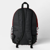Sac À Dos Imprimé Ladybug scintille rouge motif blanc nom personnali (Verso)