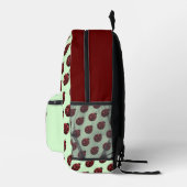 Sac À Dos Imprimé Ladybug scintille rouge motif vert nom personnalis (Droite)