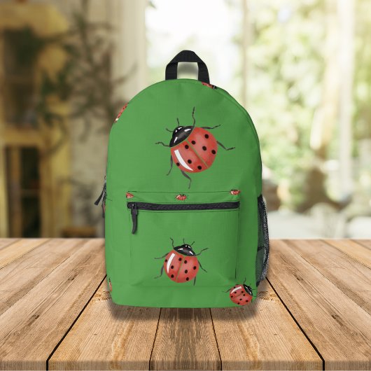 Sac À Dos Imprimé Ladybug sur vert