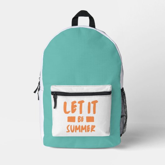 Sac À Dos Imprimé laissons-nous passer l'été (Recto)