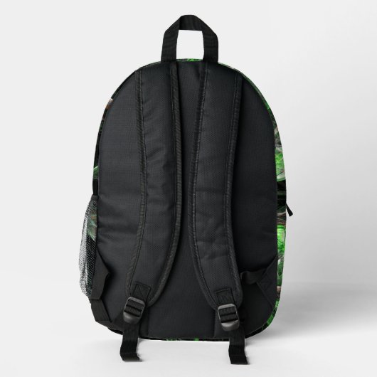 Sac À Dos Imprimé L'art Abstrait vert du monde entier (Verso)