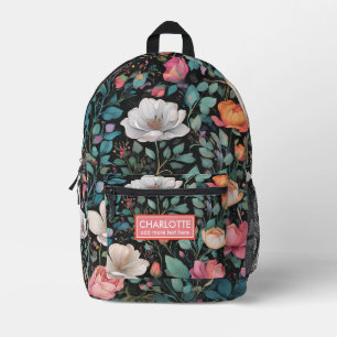 Sac À Dos Imprimé L'art botanique : Fleurs de forêt captivantes