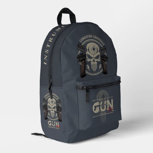 Sac À Dos Imprimé L'art du monogramme de pistolet (2) | (Coin arrière gauche)