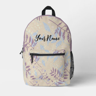 Sac À Dos Imprimé Lavande Botanique | Élégante Fleur Pastel