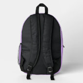 Sac À Dos Imprimé Lavande et monogramme géométrique blanc (Verso)